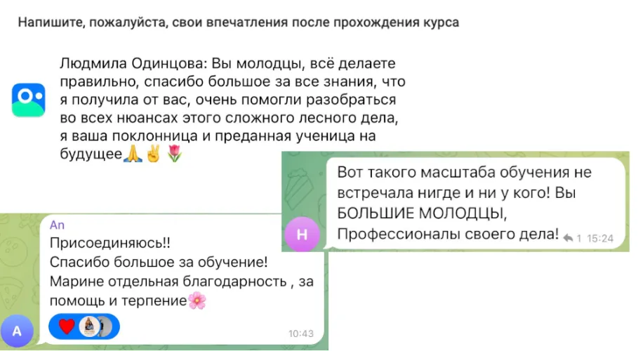 Такого масштаба обучения не встречала нигде и ни у кого. Вы — большие молодцы!